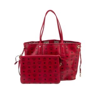 MCM  BAG Visetos Liz Shopper  RED SHOPPER LIKE NEW 1 Bag Only